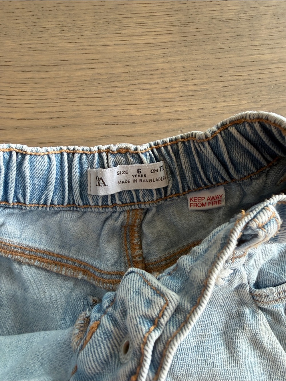Zara Light Blue Denim Daisy Embroidered Girls Shorts - Picture 2 of 5
